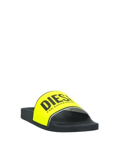 Shop Diesel Sandals In Yellow