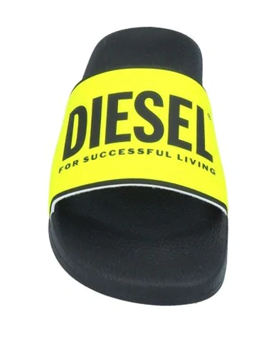 Shop Diesel Sandals In Yellow