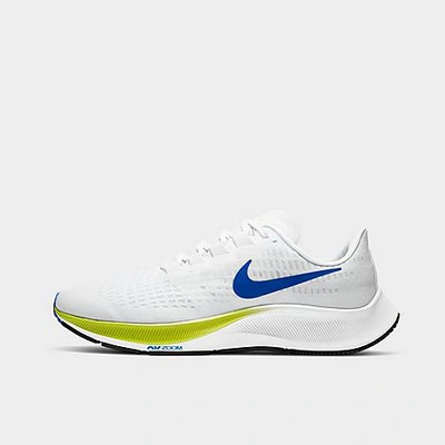 Shop Nike Men's Air Zoom Pegasus 37 Running Shoes In White/cyber/black/racer Blue