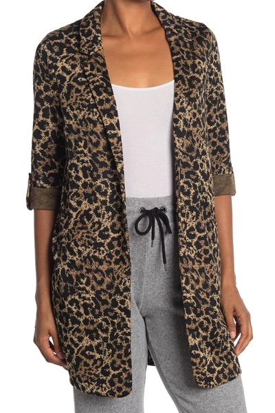 Shop Ady P Leopard Printed Blazer In Black Spot