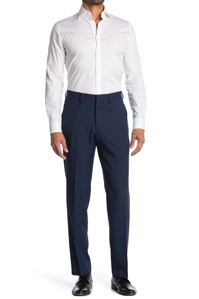 Shop Haggar Comfort Stretch Straight Cut Pants In Blue
