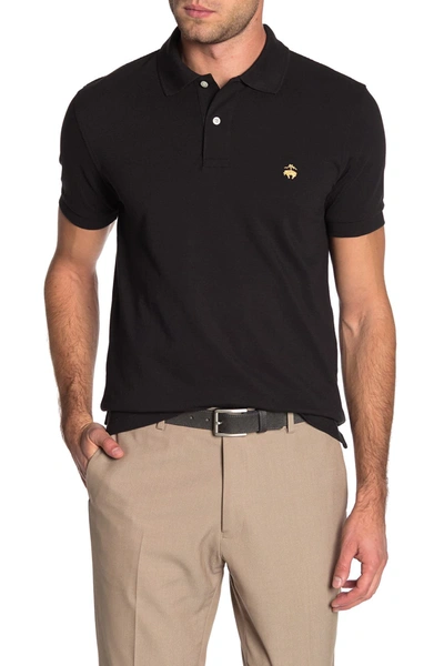 Shop Brooks Brothers Solid Piqué Slim Fit Polo In Black