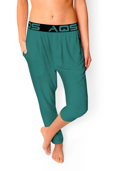 Shop Aqs Lounge Pants In Teal