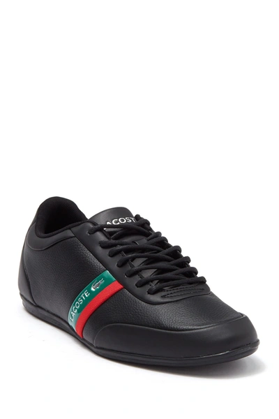 Shop Lacoste Storda Euro Sport Sneaker In Black/green