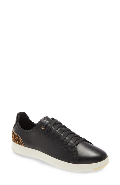 Shop Cole Haan Grandpro Low Top Sneaker In Black Leather