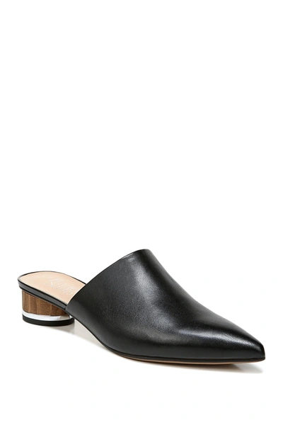 Shop Franco Sarto Viola Leather Block Heel Mule In Black