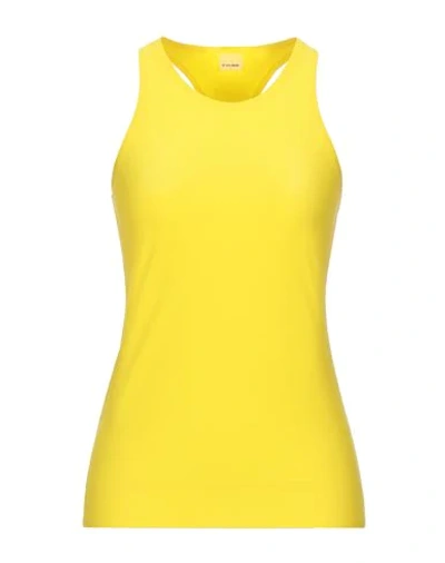 Shop C-clique Woman Tank Top Yellow Size Xs Polyamide, Elastane