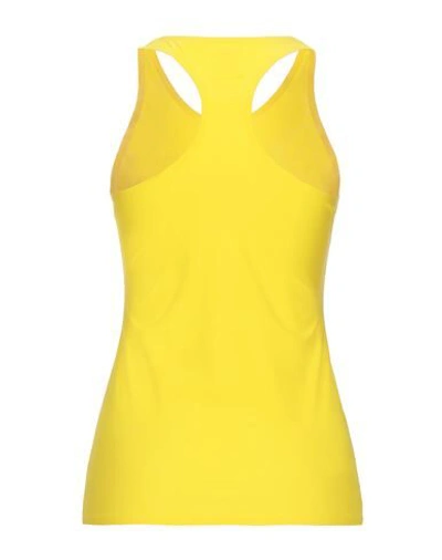Shop C-clique Woman Tank Top Yellow Size Xs Polyamide, Elastane
