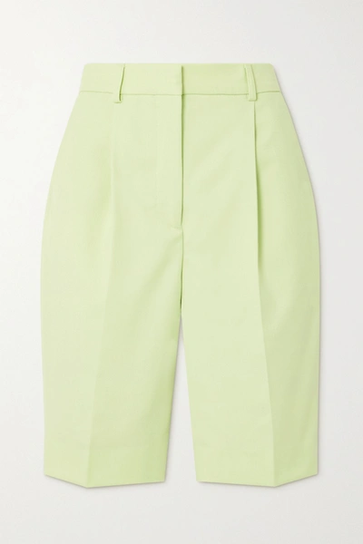 Shop Acne Studios Woven Shorts In Pastel Yellow