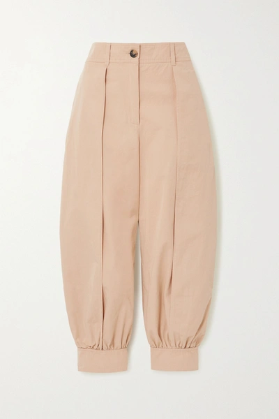 Shop Jw Anderson Cotton-twill Tapered Pants In Beige