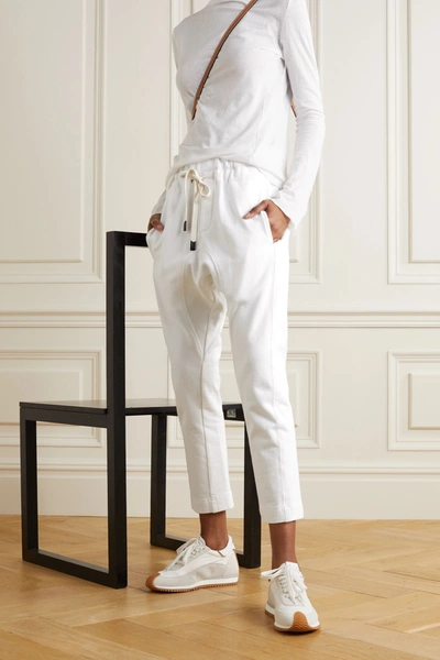 Shop Bassike + Net Sustain Organic Cotton Track Pants In White