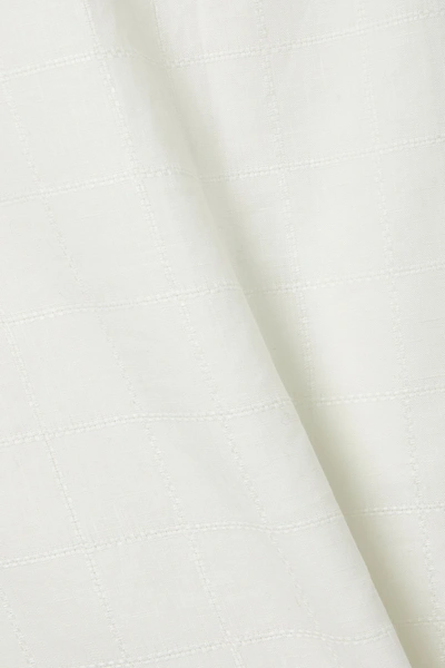 Shop Jacquemus Novio Cutout Linen-jacquard Maxi Skirt In White