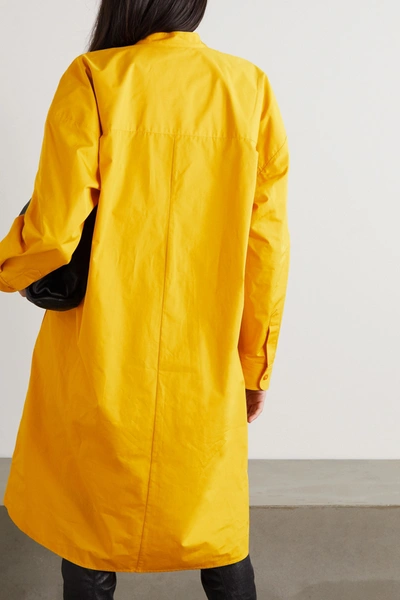Shop Givenchy Chain-embellished Cotton-poplin Shirt Dress In Yellow