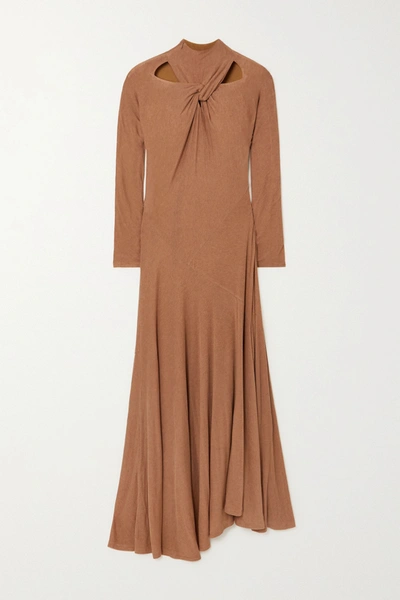 REJINA PYO + NET SUSTAIN MAIA CUTOUT TWIST-FRONT TENCEL-BLEND JERSEY MAXI DRESS 