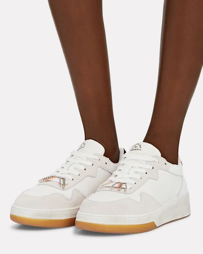 Shop Loeffler Randall Keira Low-top Leather Sneakers In White