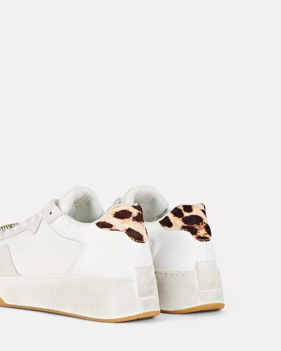 Shop Loeffler Randall Keira Low-top Leather Sneakers In White