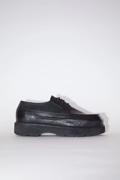 Shop Acne Studios Leather Derby Shoes In Black