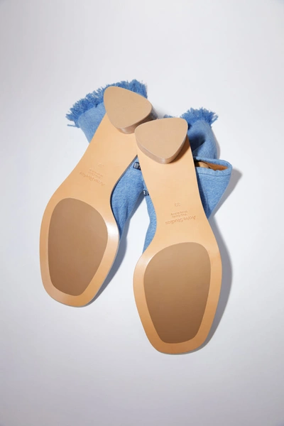 Shop Acne Studios Denim Sandals Blue/ecru