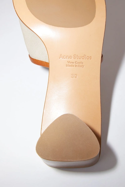 Shop Acne Studios Slip-on Sandals Ecru/beige