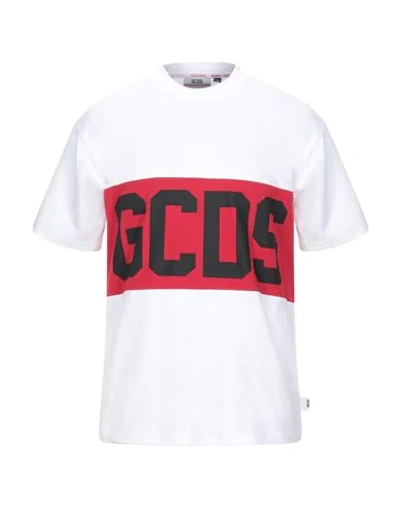 Shop Gcds Man T-shirt White Size Xl Cotton