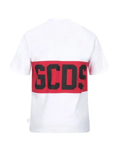 Shop Gcds Man T-shirt White Size Xl Cotton