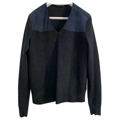Pre-owned Prada Black Leather Knitwear & Sweatshirts
