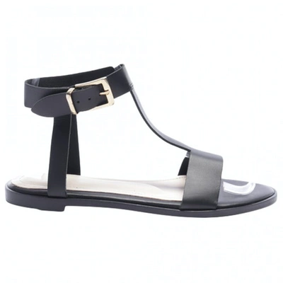 Pre-owned Anine Bing Black Leather Sandals