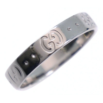 Pre-owned Gucci Silver White Gold Ring