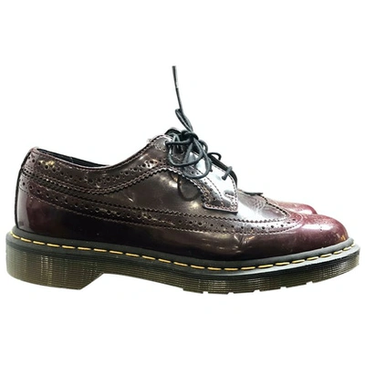 Pre-owned Dr. Martens' 3989 (brogue) Burgundy Rubber Lace Ups