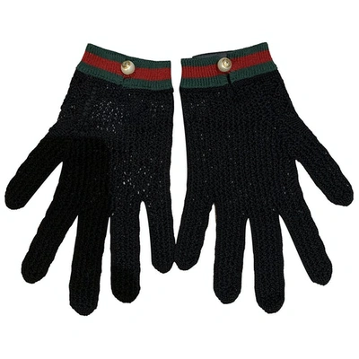 Pre-owned Gucci Black Cotton Gloves