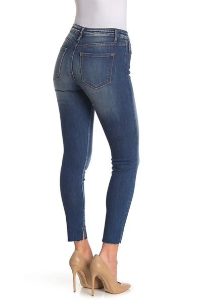 Shop A V Denim Marly Mid Rise Skinny Jeans In Med Wash