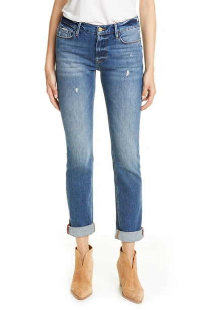 Shop Frame Le Nik Straight Crop Jeans In Moma