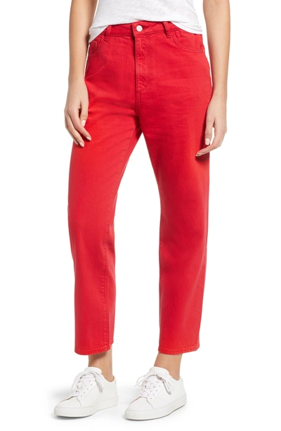 Shop Dl 1961 Jerry Vintage High Rise Jeans In Outlaw Red