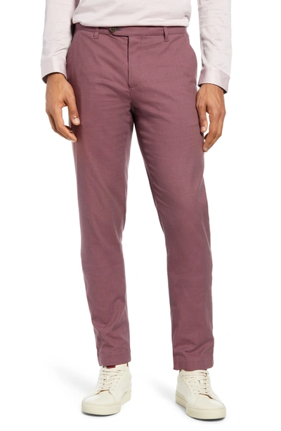 Shop Ted Baker Penguin Classic Chino Pants In Dark Red