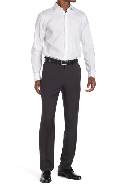 Shop Haggar Comfort Stretch Straight Cut Pants In Charcoal