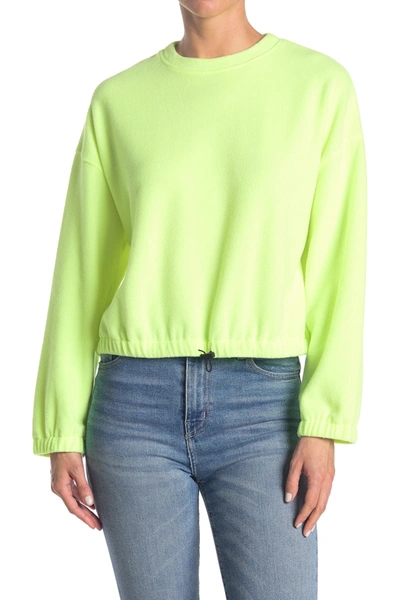 Shop Abound Cozy Fleece Sweatshirt In Green Sorbet Neon