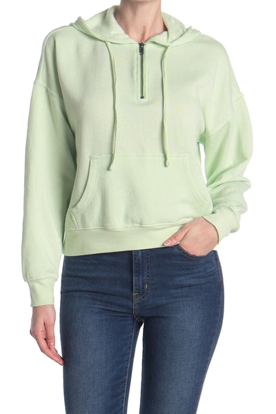 Shop Abound Quarter Zip Hoodie Sweater In Green Screen