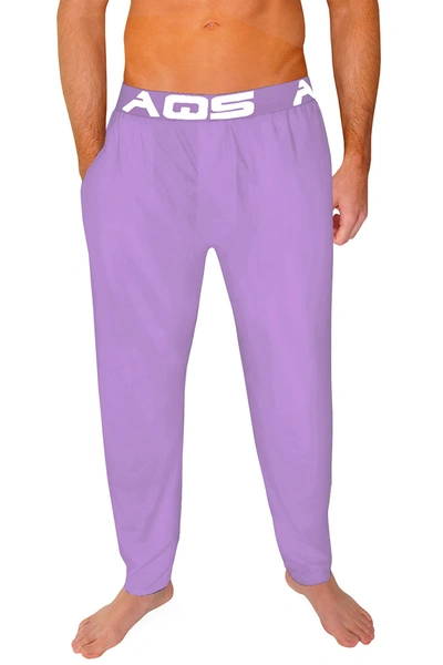 Shop Aqs Slim Fit Lounge Pants In Lavender