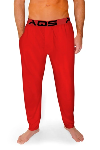 Shop Aqs Slim Fit Lounge Pants In Red