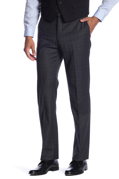 Shop Tommy Hilfiger Tyler Plaid Print Modern Fit Stretch Suit Separates Pants In Grey/blue
