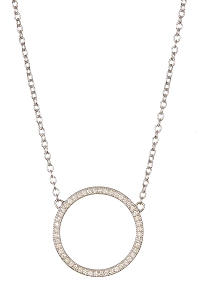 Shop Adornia Sterling Silver Swarovski Crystal Accented Circular Necklace