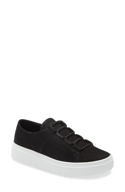 Shop Eileen Fisher Prescot Platform Sneaker In Black Nubuck Leather