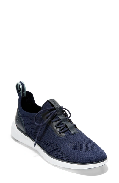 Shop Cole Haan Zerogrand Global Sneaker In Marine Blue/optic
