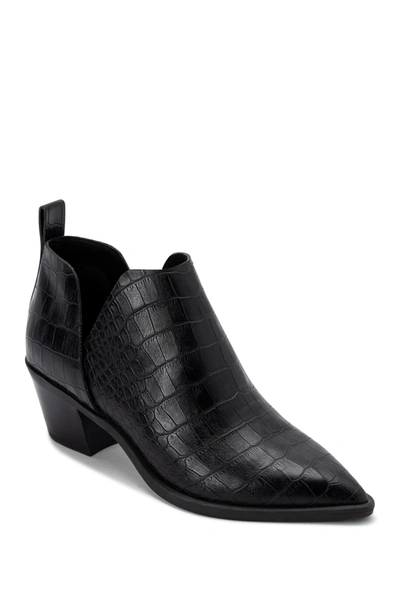 Shop Dolce Vita Samba Ankle Bootie In Black Croco Print St