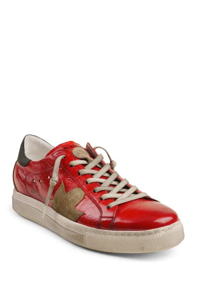 Shop Sepol Fresh Leather Sneaker In Red