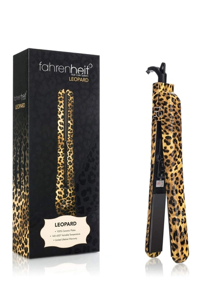 Shop Cortex Usa Fahrenheit 1.25" Flat Iron Ceramic Animal Print Collection In Leopard