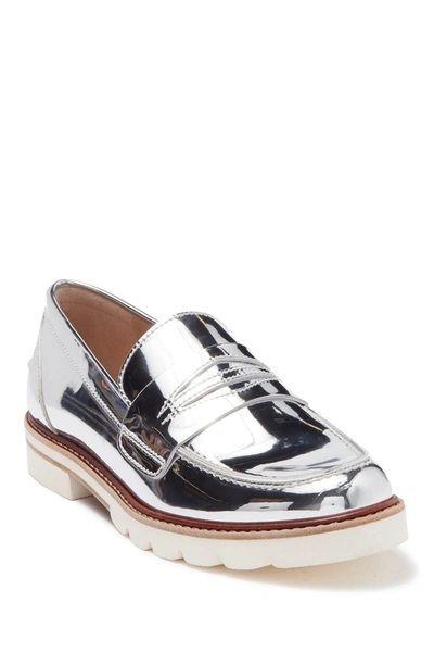 Shop Stuart Weitzman Merrit Loafer In Tin