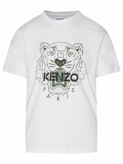 Kenzo T-shirt Tigre Bianca In White | ModeSens
