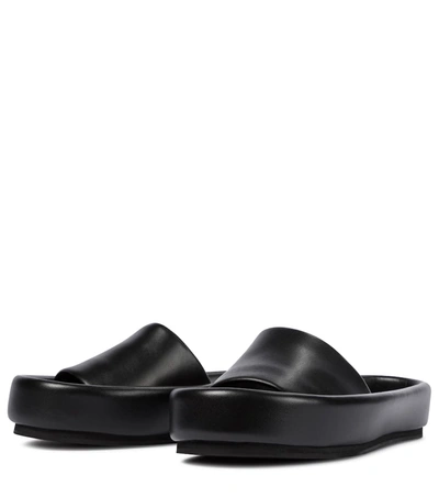 Shop Khaite Venice Leather Slides In Black