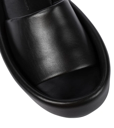 Shop Khaite Venice Leather Slides In Black